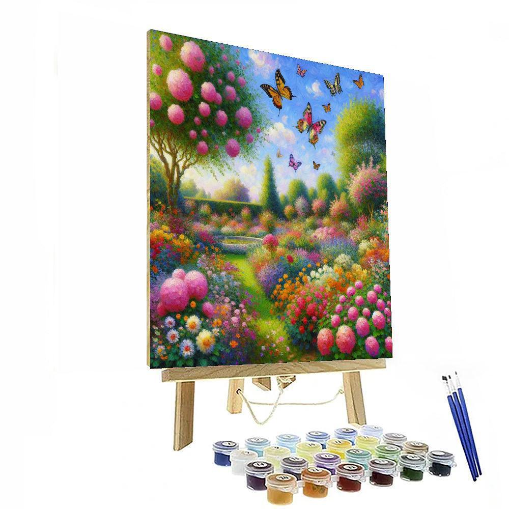 Charming Spring Garden Painting Number Kit
