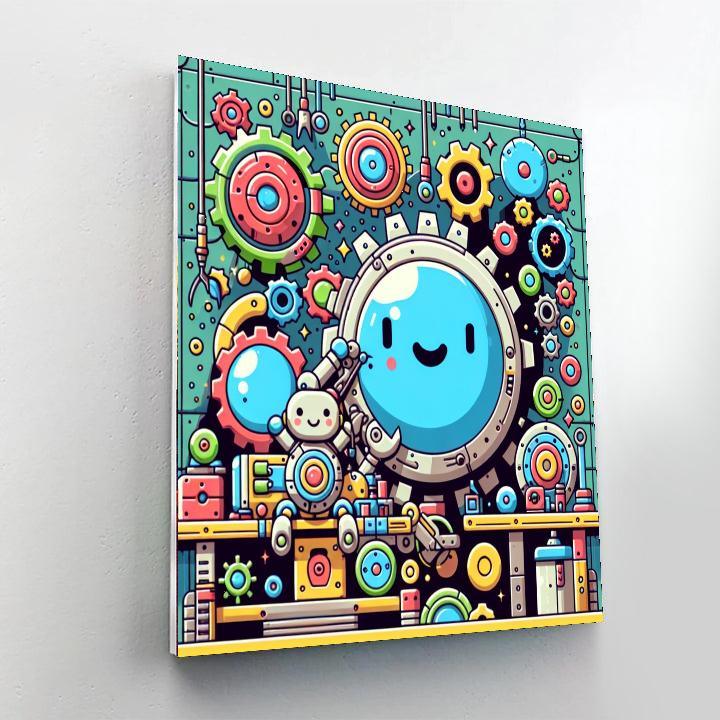 Magical Robot Workshop Painting Number Kit