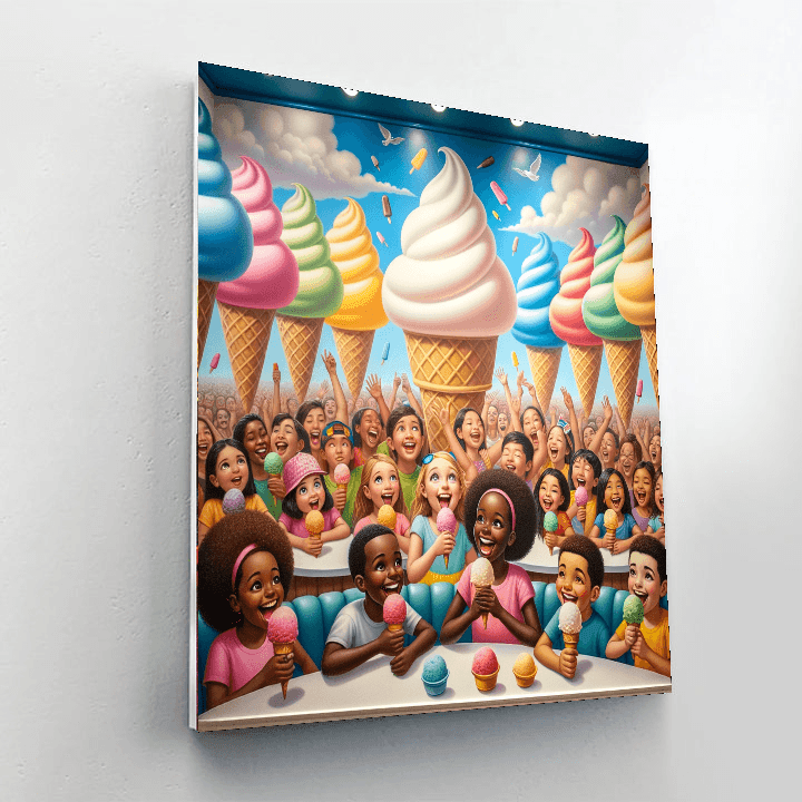 Wondrous Ice Cream Parlor Painting Number Kit