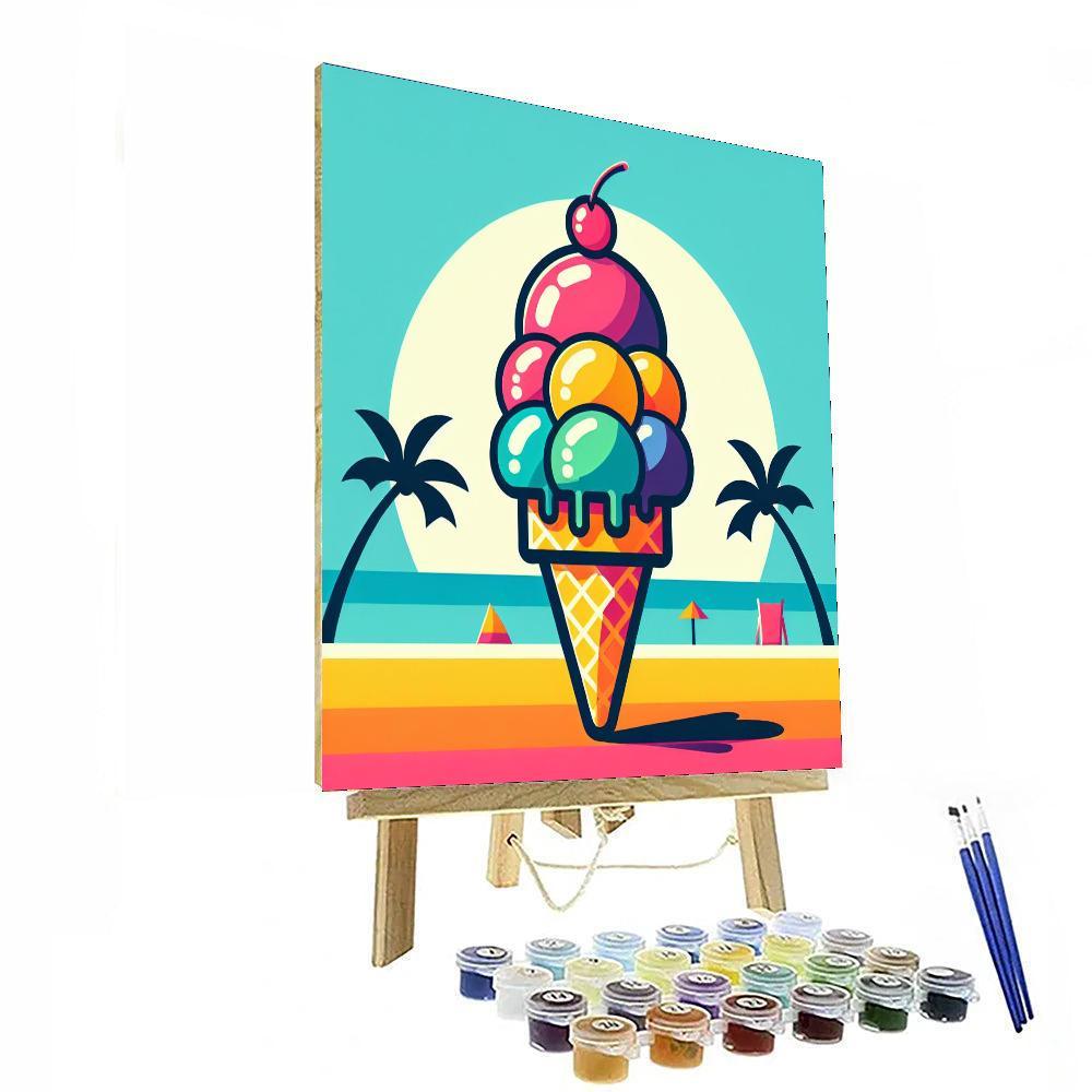 Sparkling Summer Ice Cream Paint By Number