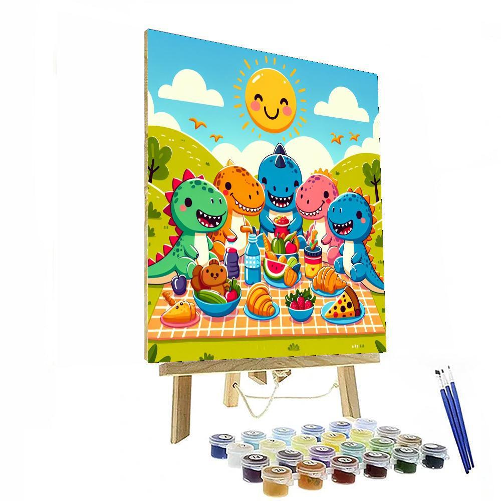 Delightful Dino Picnic Paint By Numbers Kits