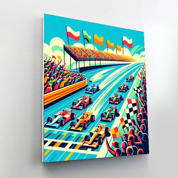 Racing Rally Adventure Painting Number Kit