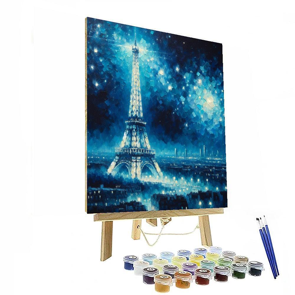 Dreamy Night In Paris Painting By Numbers Kit