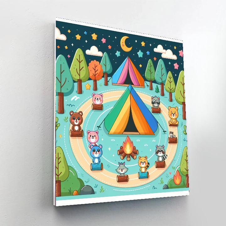 Cheerful Camping Trip Paint By Numbers Kits