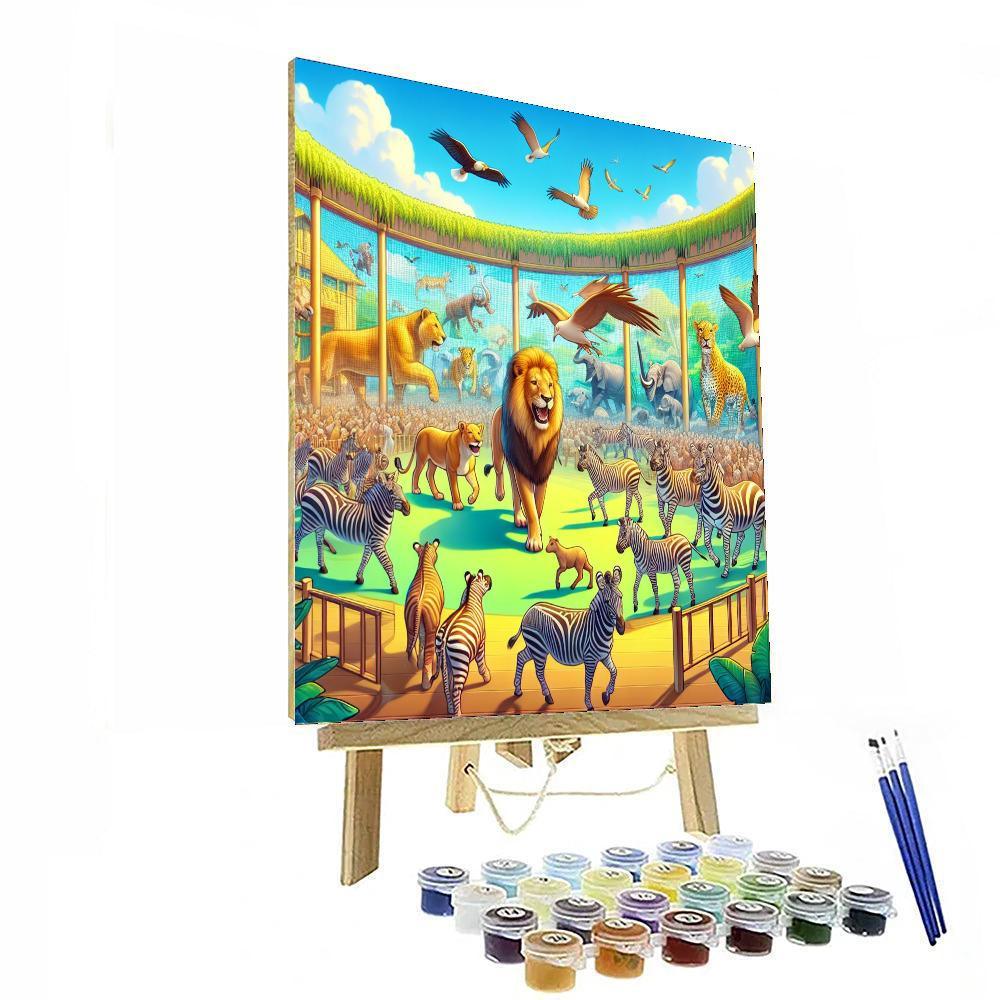 Playful Zoo Adventure Painting By Numbers Kit