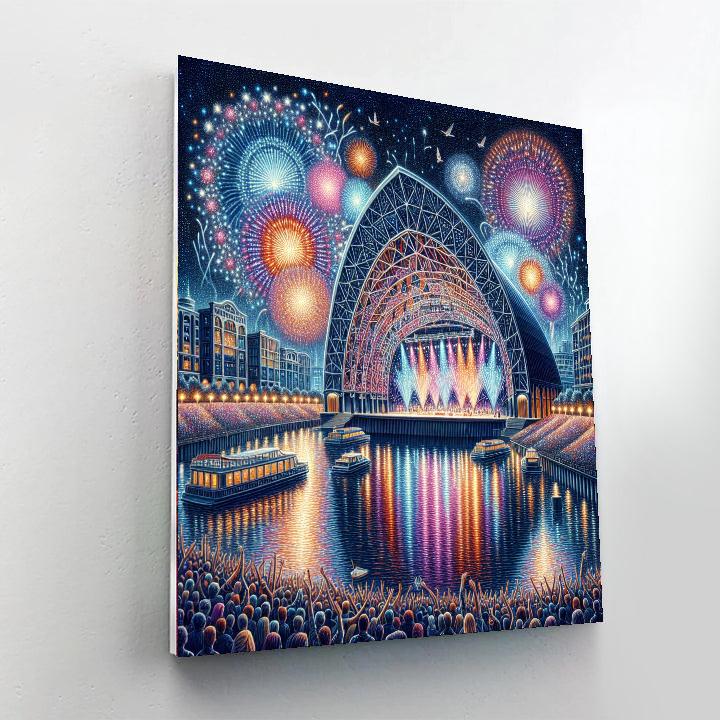 New Year's Eve Fireworks - Australia Number Painting