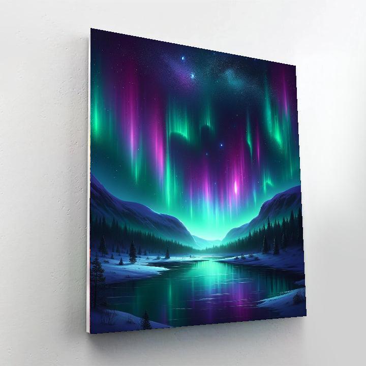 Aurora In The Night Sky Paint By Number
