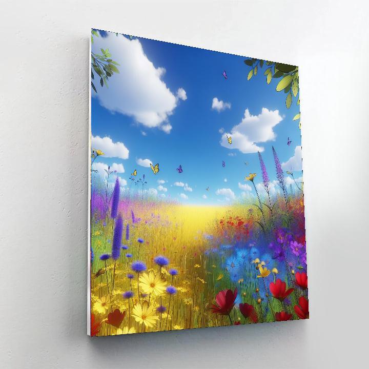 Charming Meadow Blooms Paint By Numbers