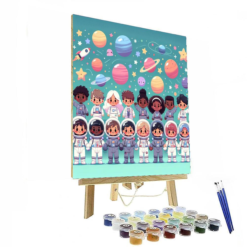 Super Space Squad Number Painting