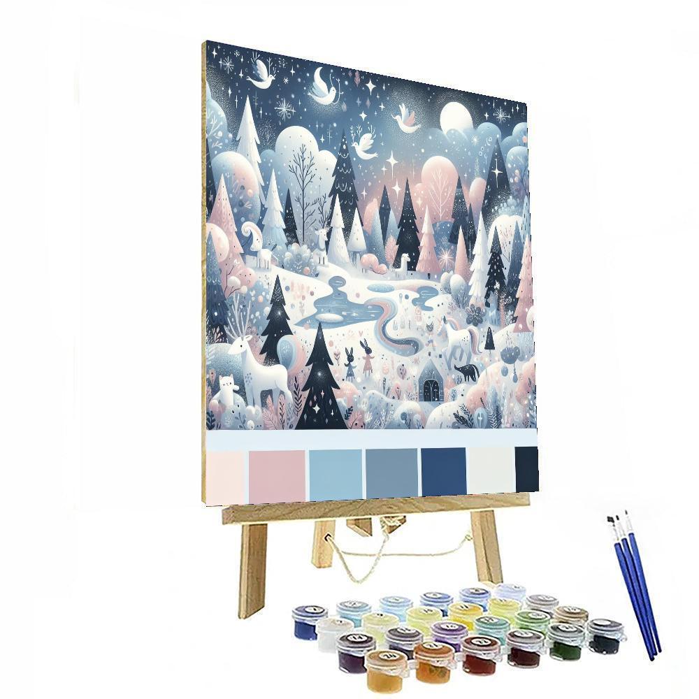 Magical Winter Fairytale Painting Number Kit