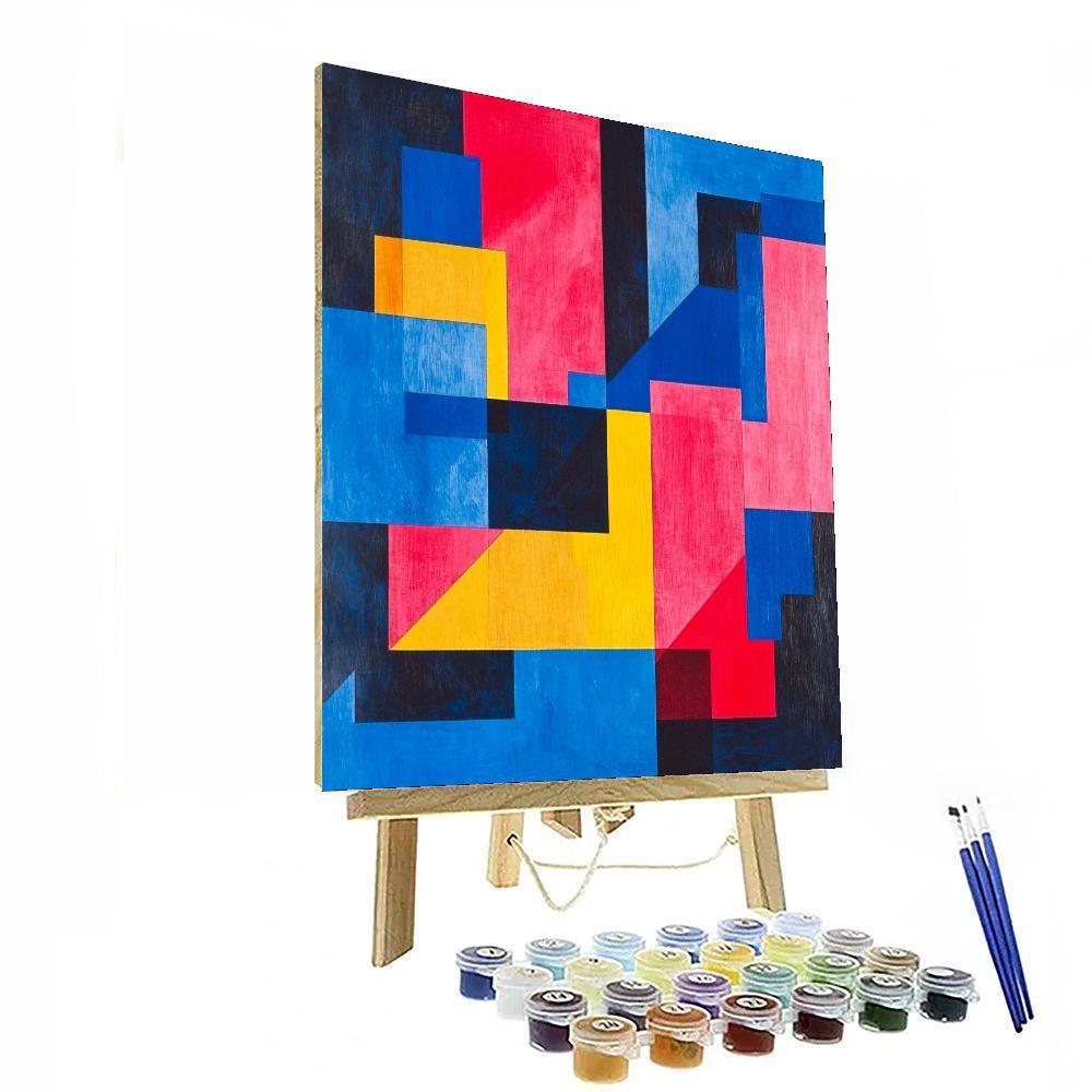 Kazimir Malevich Inspired Rhythmic Dynamics  Numbered Painting Kits
