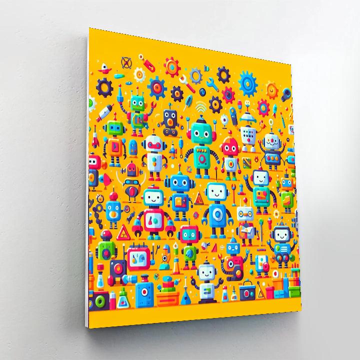 Robot Engineering Zone Paint By Numbers