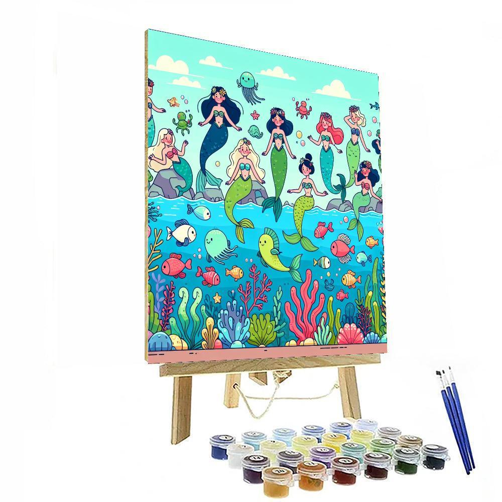 Fairytale Mermaid Lagoon Number Painting