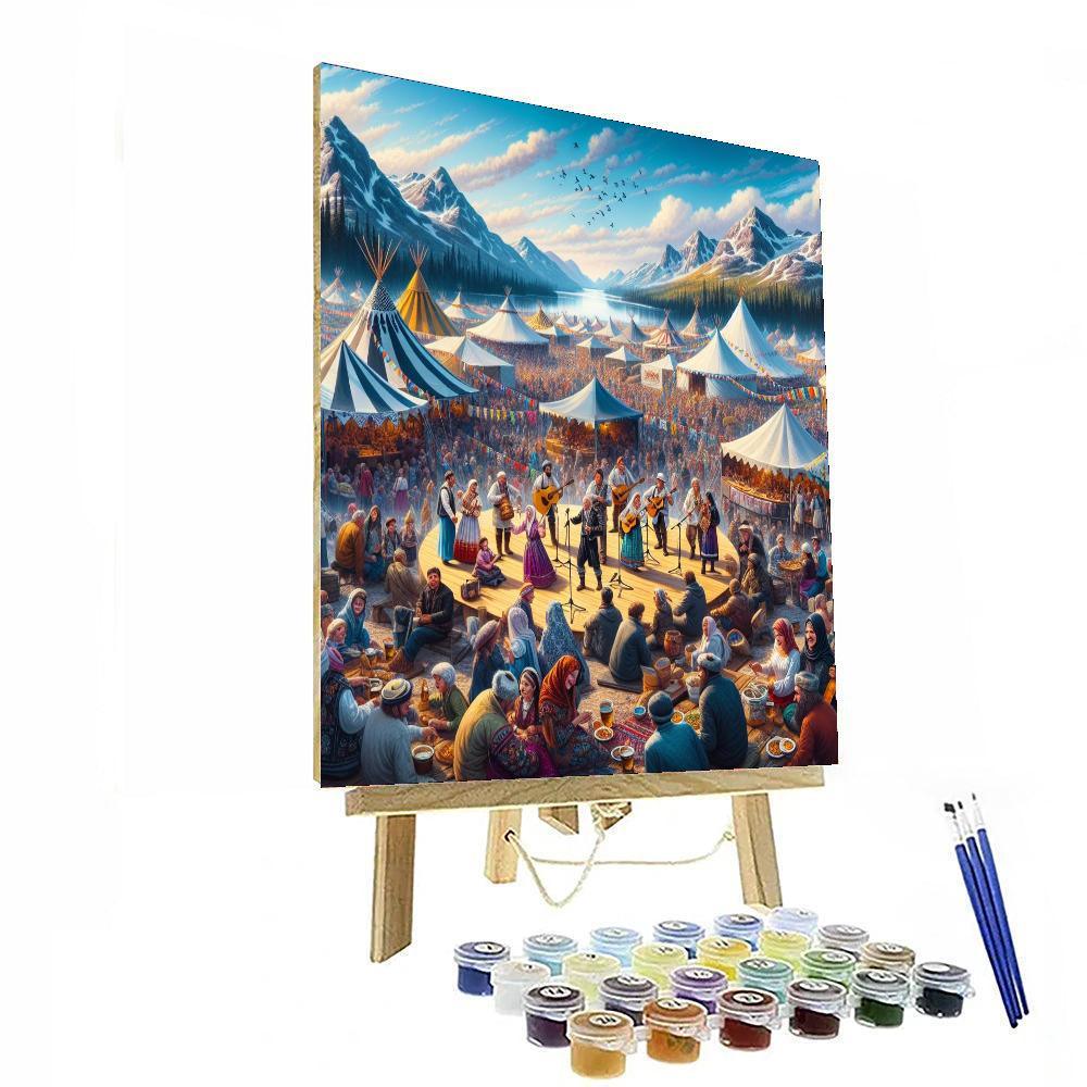 Folk On The Rocks Paint By Number