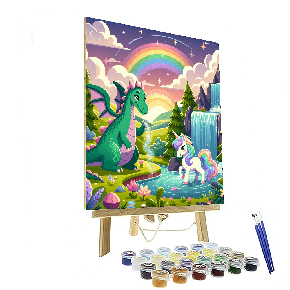 Fantasy Adventure With Mythical Creatures Painting By Numbers Kit