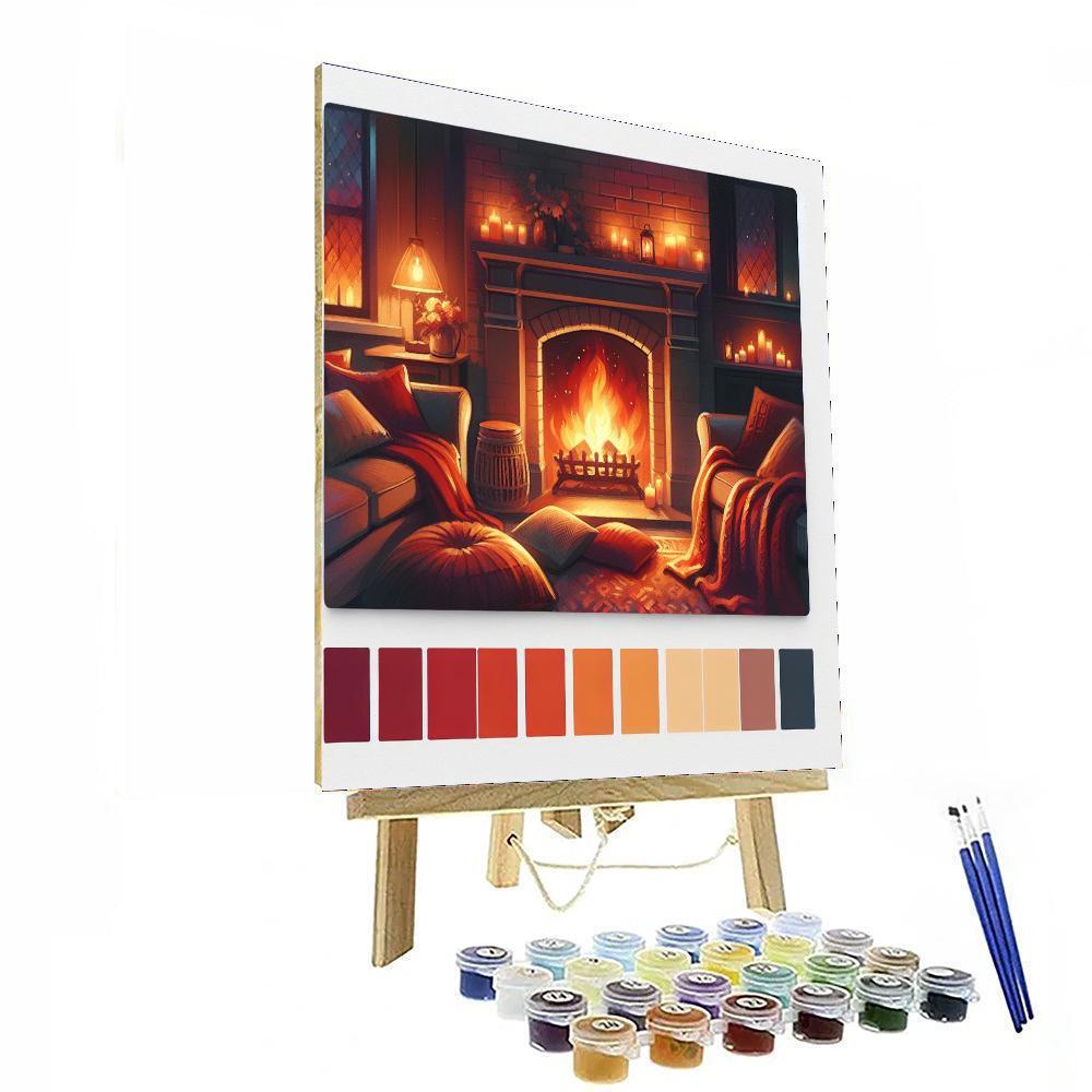 Cozy Fireside Evening Paint By Color