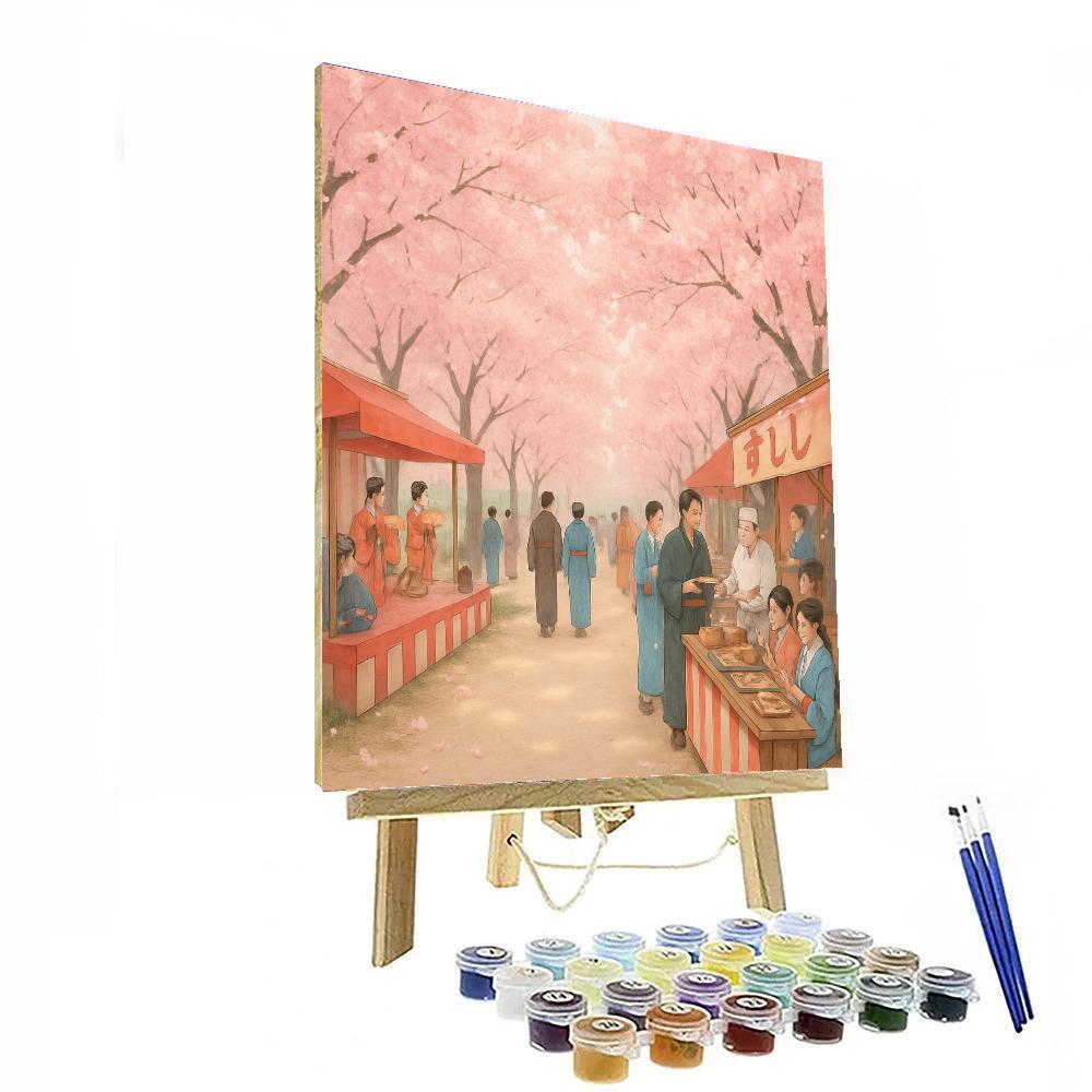 Sakura Matsuri Number Painting