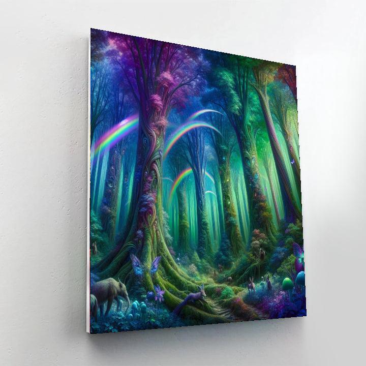 Fantasy Rainbow Forest Paint By Numbers Kits
