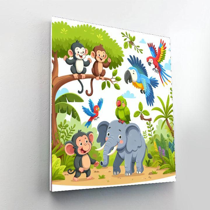 Explorers In The Jungle Paint By Numbers