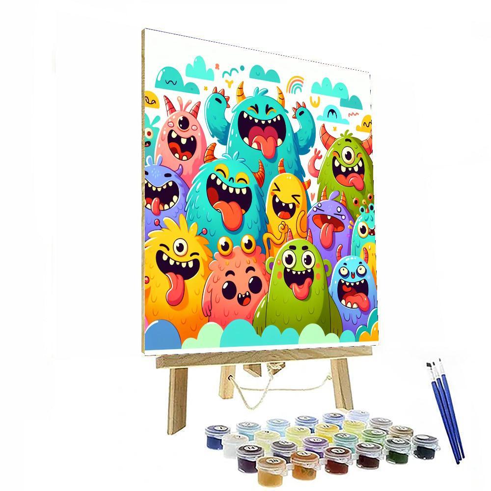 Giggly Monsters Painting By Numbers Kit