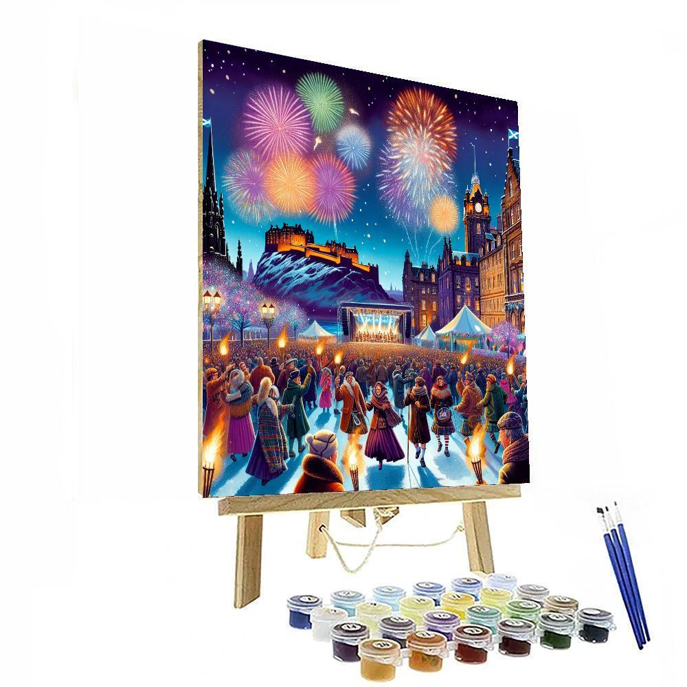 Hogmanay New Year's Eve - Edinburgh, Scotland DIY Paint By Numbers