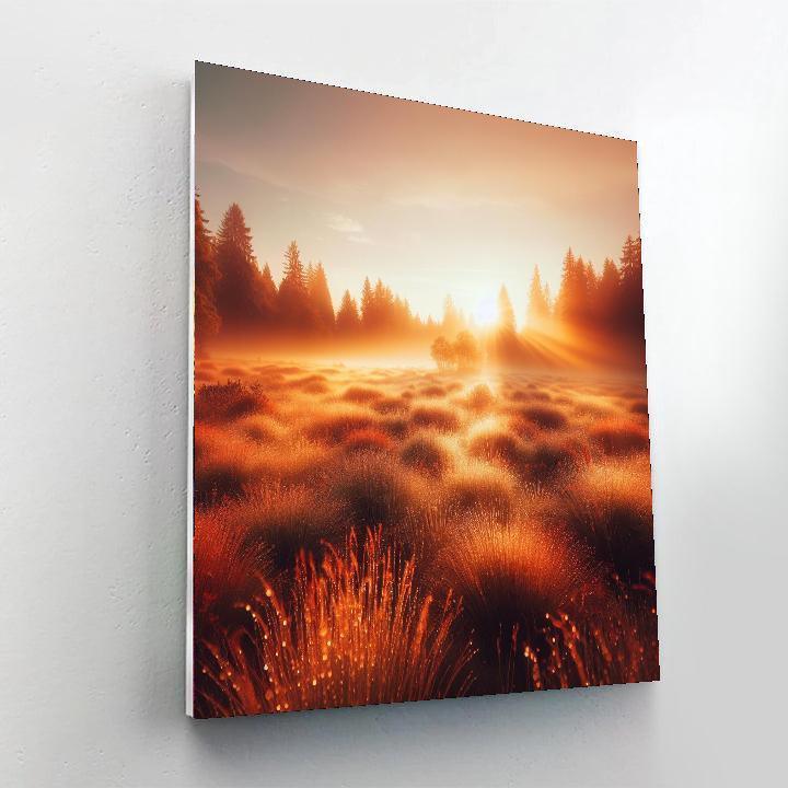 Glistening Meadow Sunrise Paint By Number