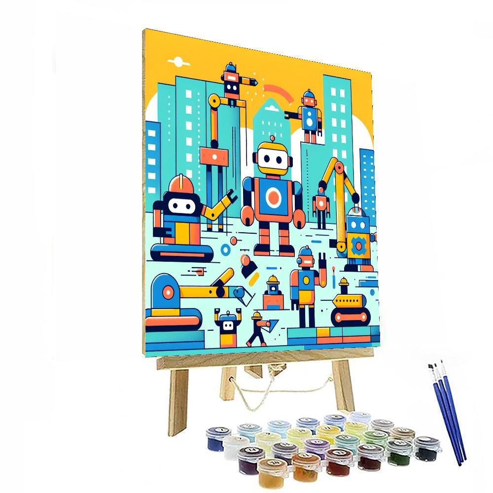 Robot Builders Of Tomorrow Paint By Color
