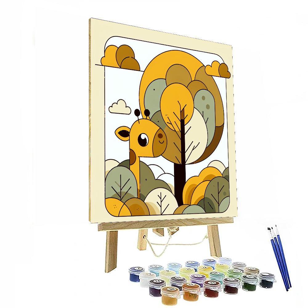 Gentle Giraffe Gathering Paint By Color
