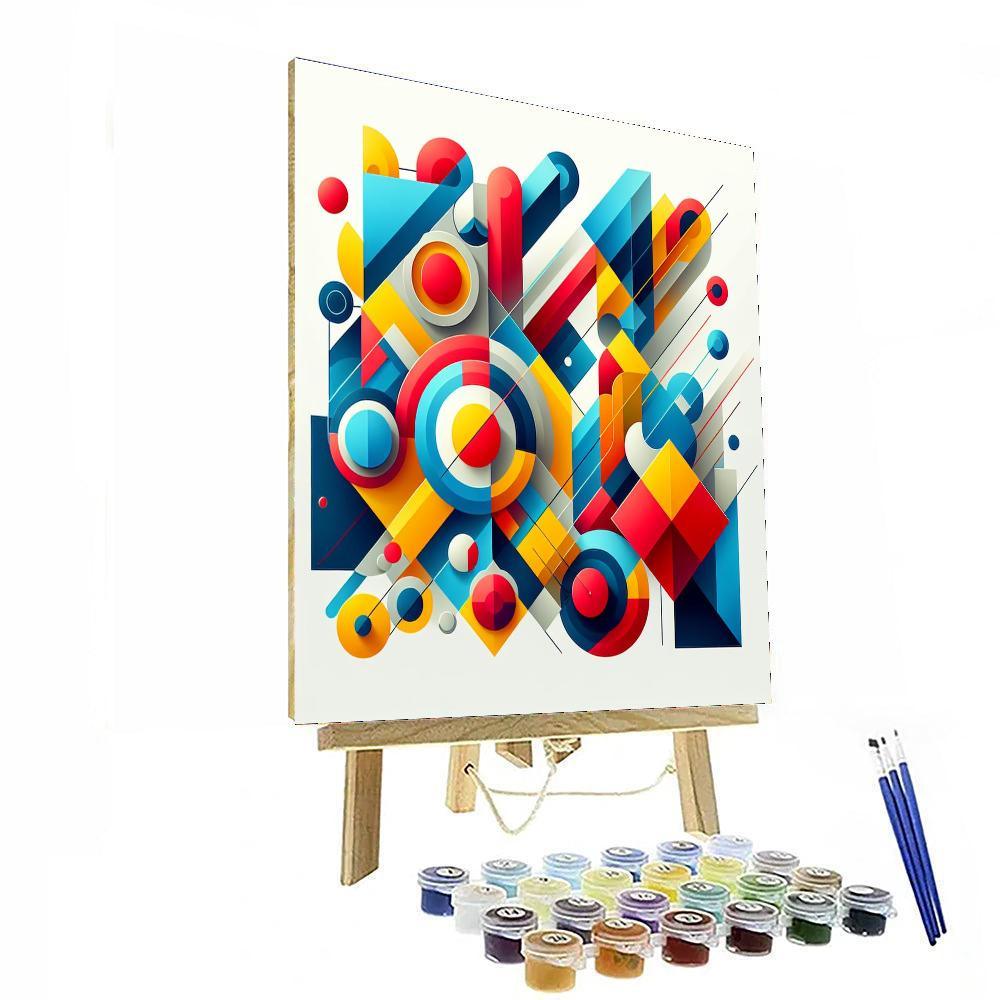 Modern Abstract Geometry Numbered Painting Kits