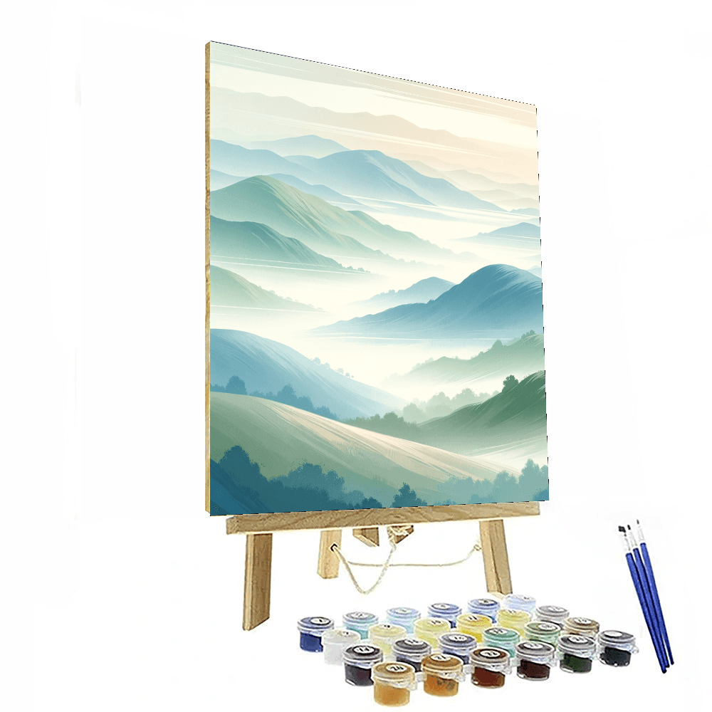 Serenity Of Morning Mist Painting Number Kit
