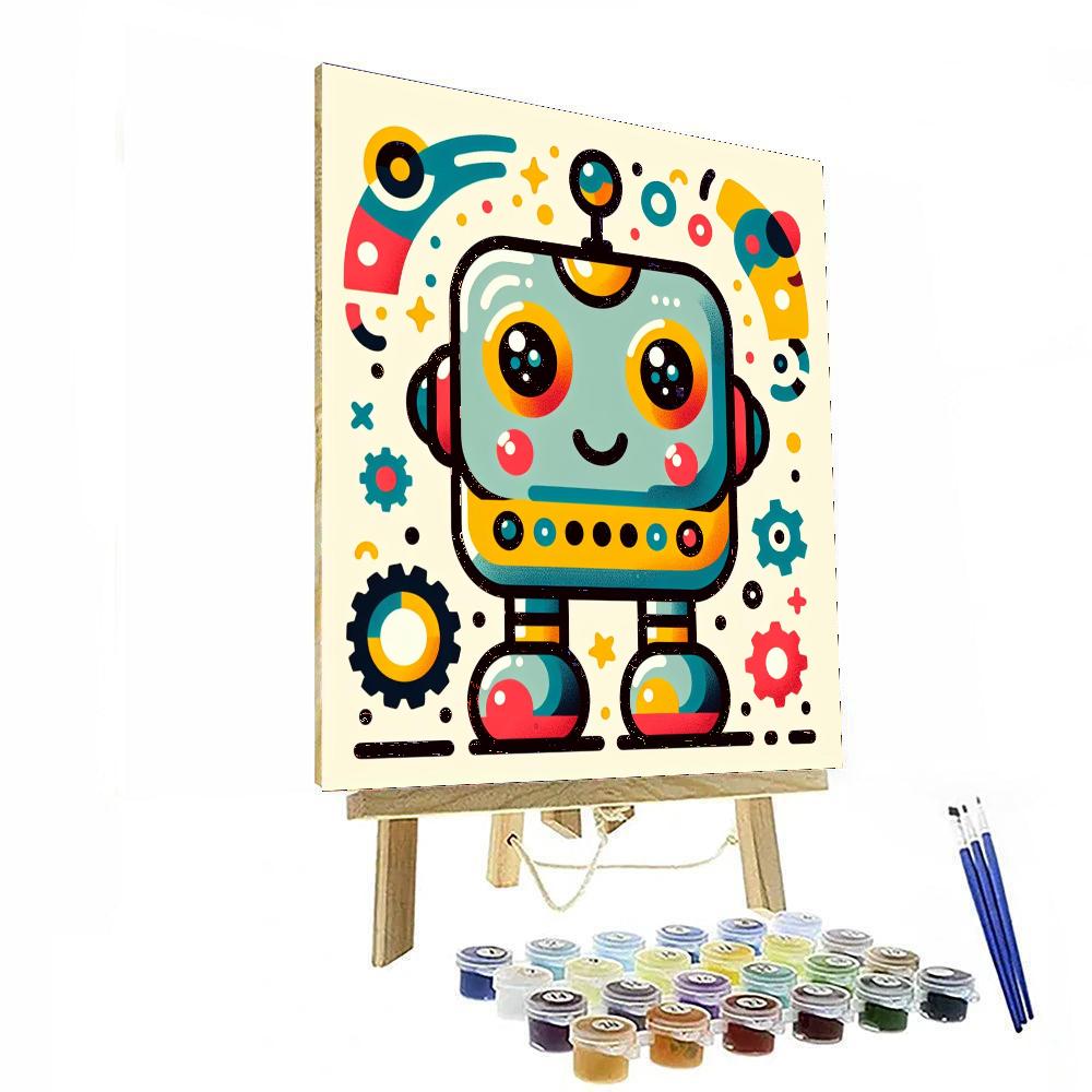 Fantasy Robot Friends Paint By Numbers Art