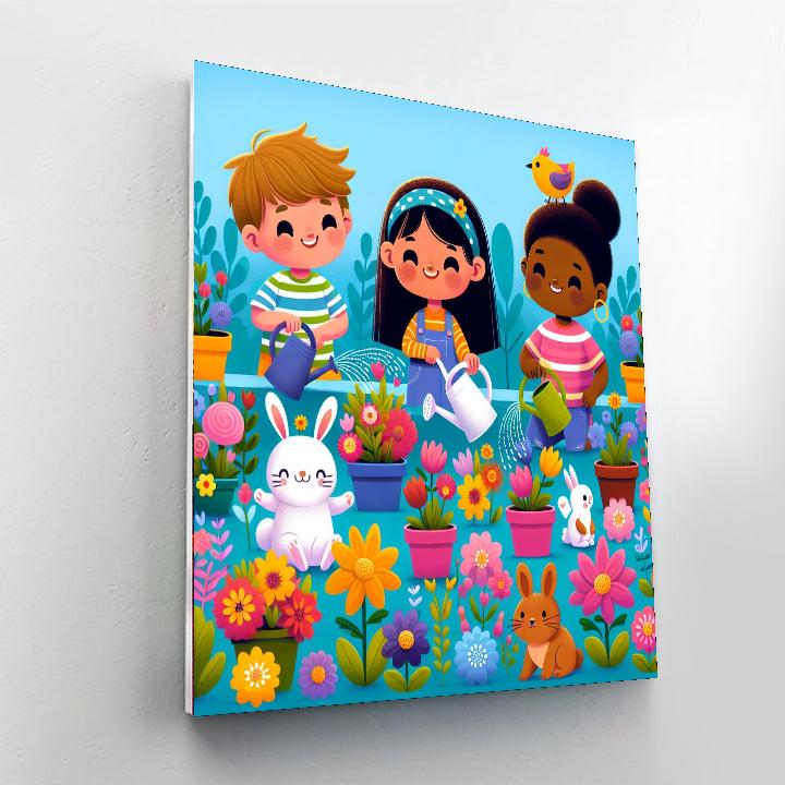 Friendly Garden Friends Painting Number Kit