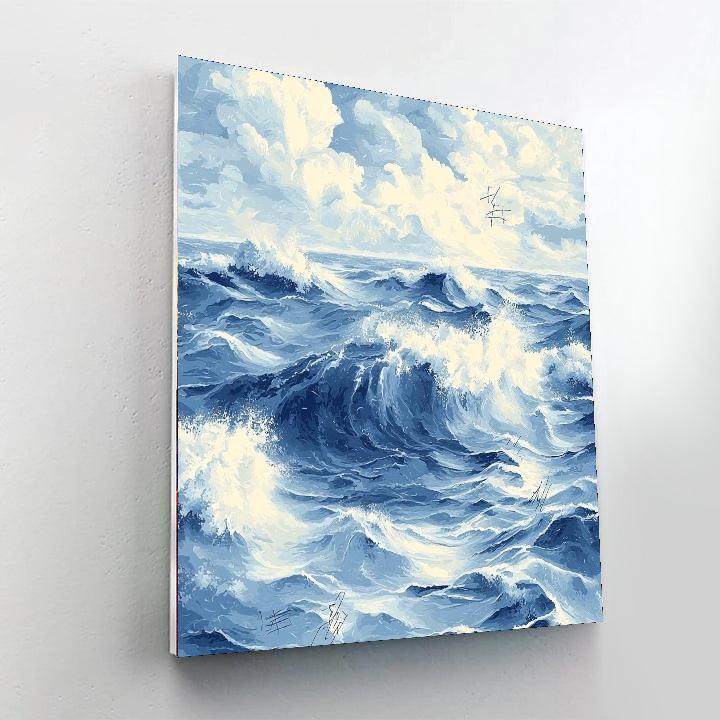 Leonardo Da Vinci Inspired Waves Of Harmony  Numbered Painting Kits