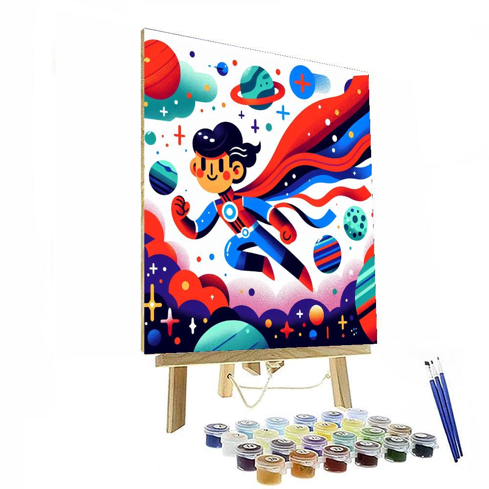 Superhero Galactic Mission Paint By Numbers Art