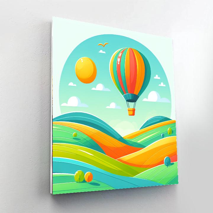 Ballooning Over Countryside Paint By Numbers Kits