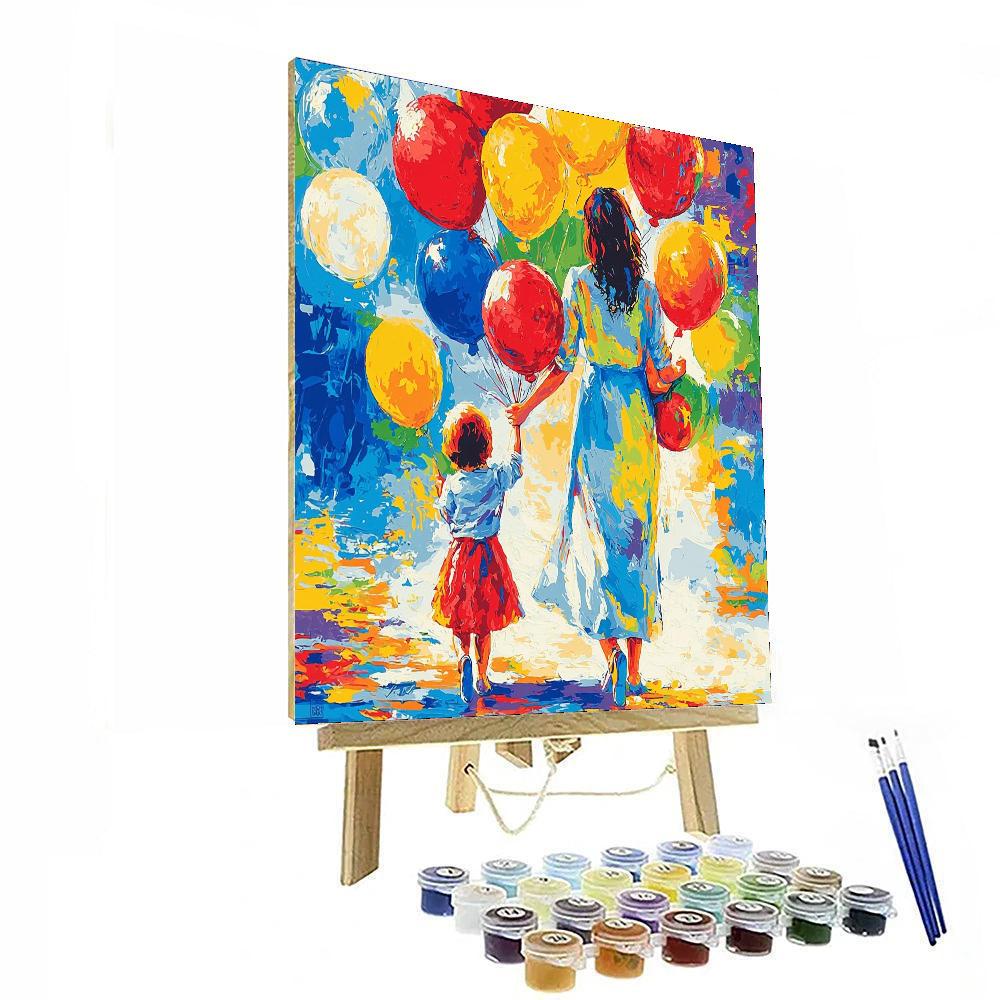 Mother's Day Balloon Surprise - DIY Painting By Numbers Kit