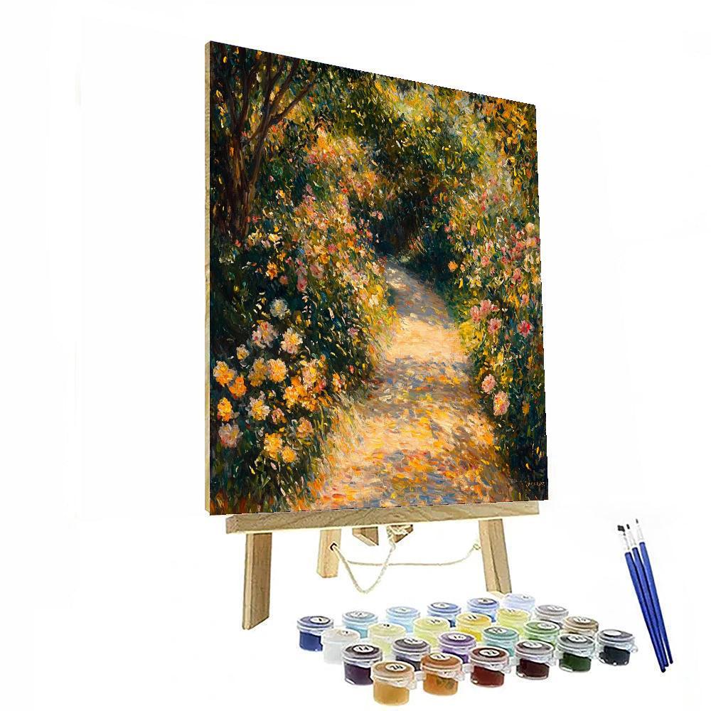Pierre-Auguste Renoir Inspired Sunlit Garden Path  Number Painting