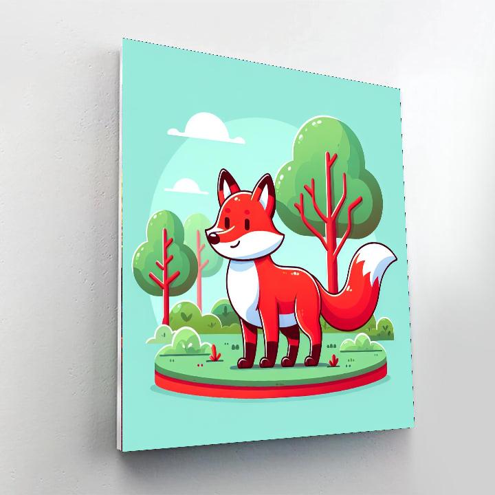 Rascally Red Fox Paint By Numbers Art