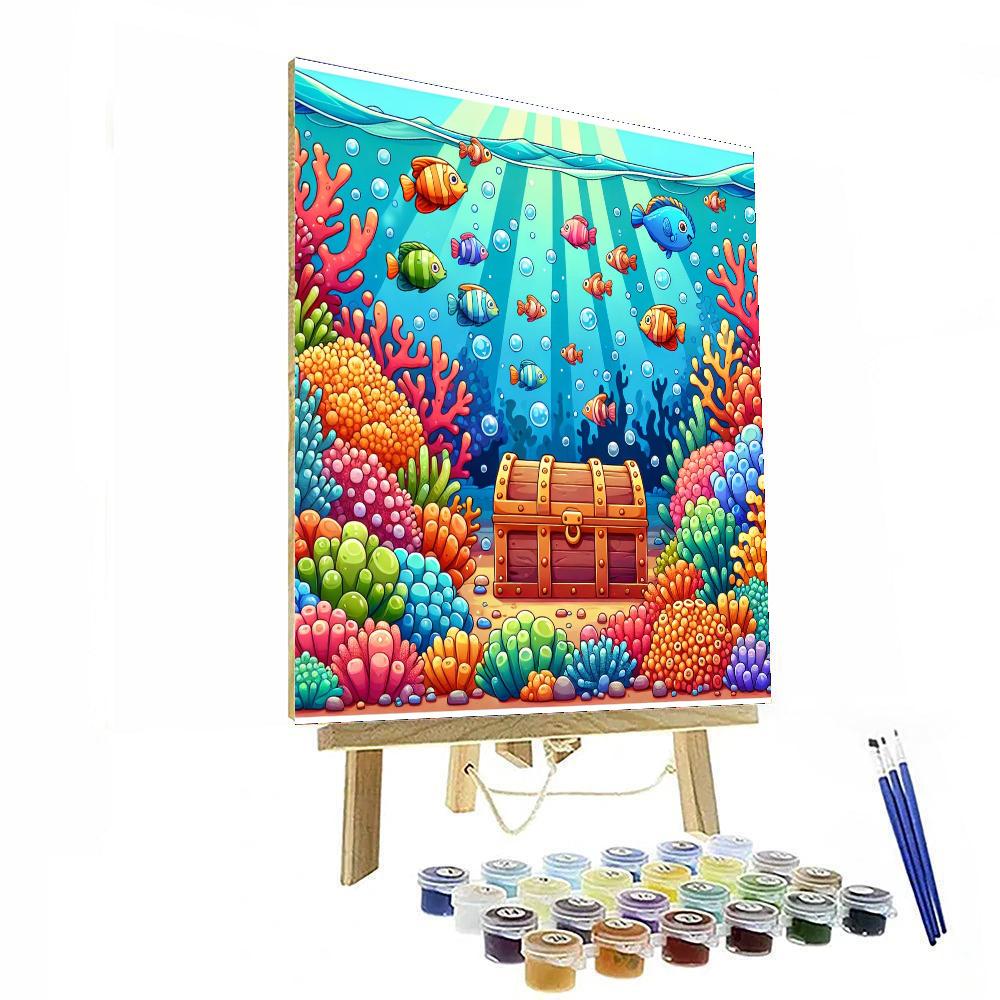 Secret Treasure Of The Coral Reef Painting By Numbers Kit