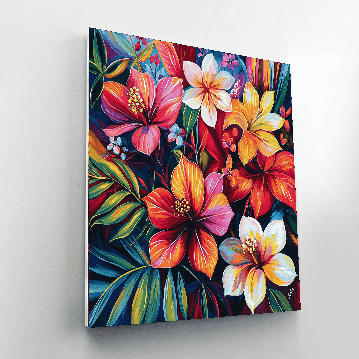 Frida Kahlo Inspired Vivid Flora  DIY Paint By Numbers