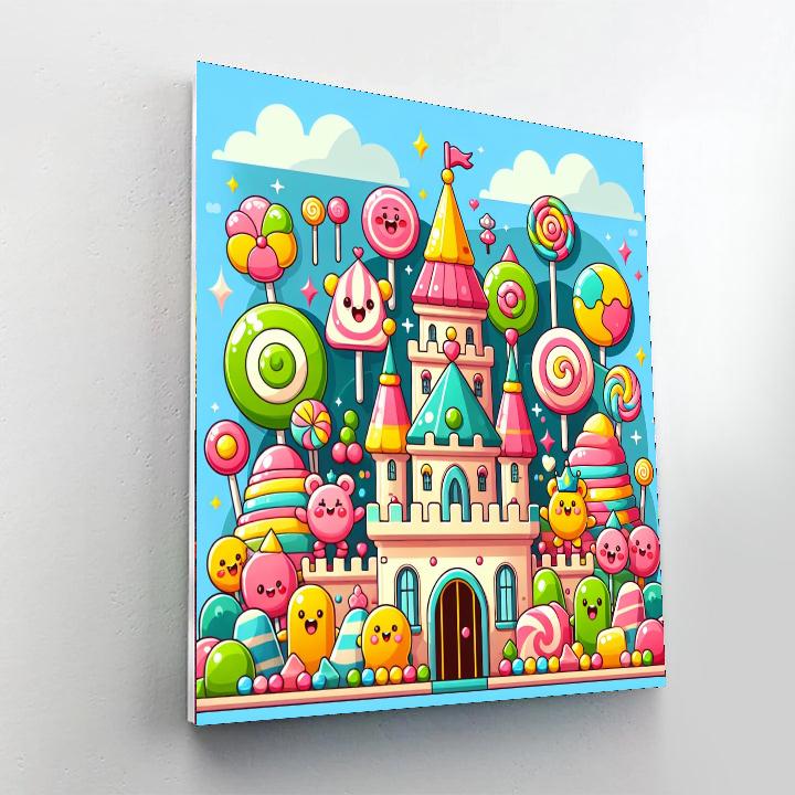 Colorful Candy Adventure Painting Number Kit