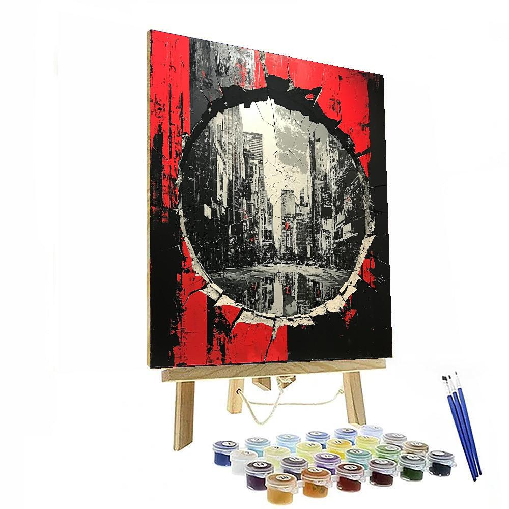 Banksy Inspired Capitalist Reflections  Paint By Number