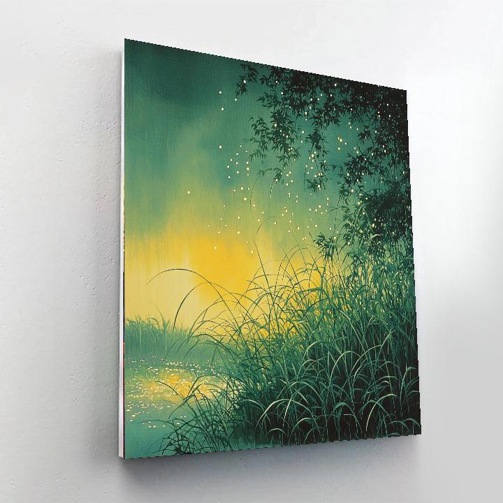 Utagawa Hiroshige Inspired Glistening Meadow Dew  Number Painting