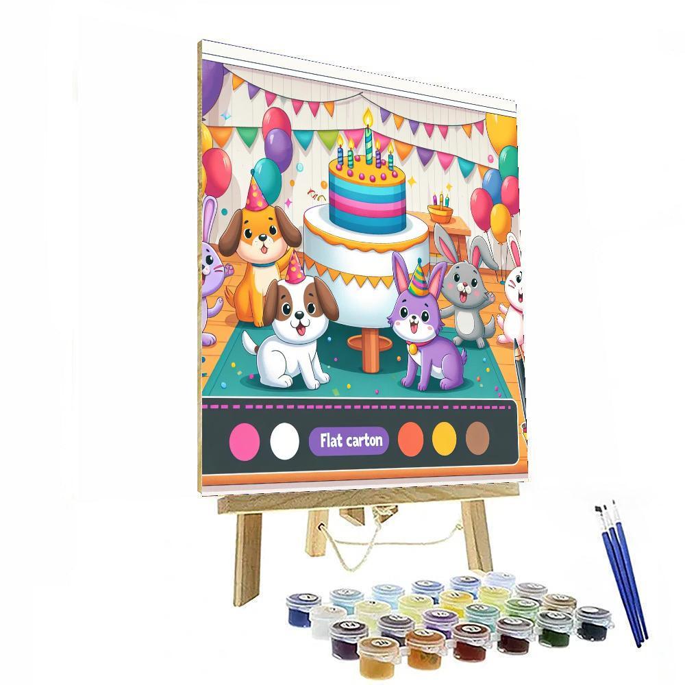 Playful Pets Party Paint By Color