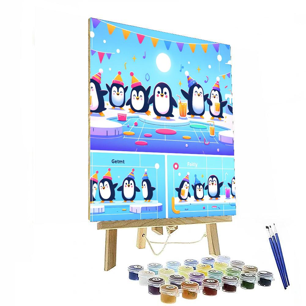 Peppy Penguin Party Paint By Numbers