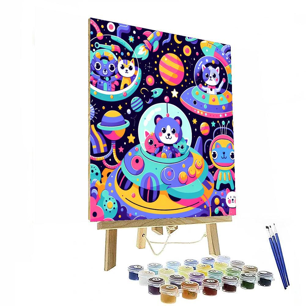Space Pets Painting Number Kit