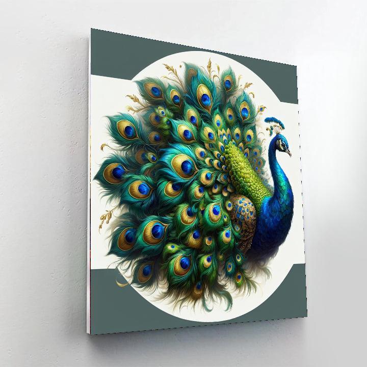 Graceful Peacock Splendor Paint By Color