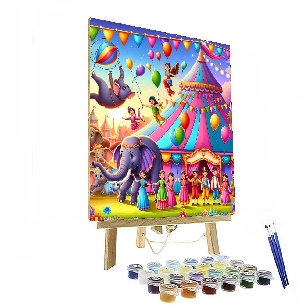 Circus Animal Fun Painting Number Kit