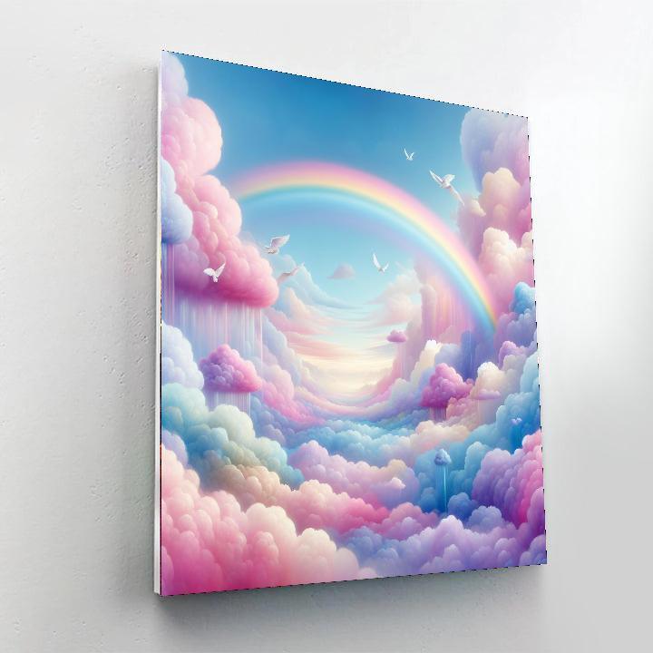 Pastel Rainbow Fantasy Painting Number Kit