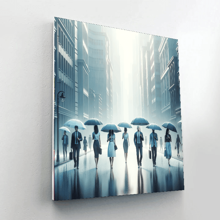 Rainy Afternoon Stroll DIY Paint By Numbers